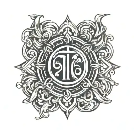 Phi Symbol Distorted Small Sized