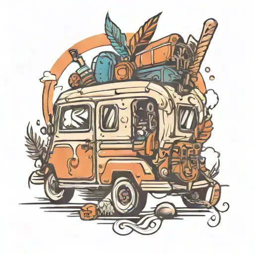 Camper And Golf Bag Filled