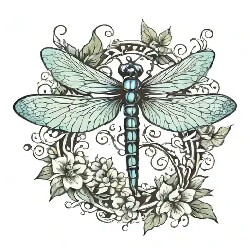 Bohemian Dragonfly Flying