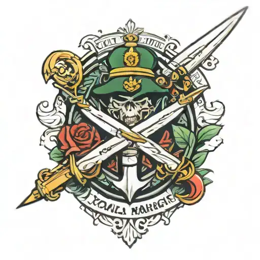 Royal Marines Commando Dagger Combined