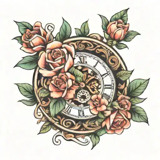 Flowers Clock Baby Boy