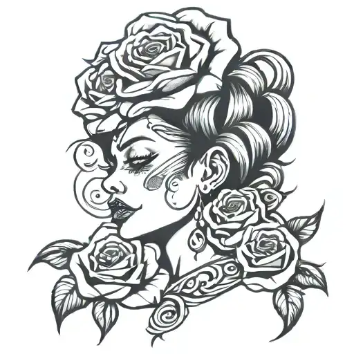 Chicana With A Rose
