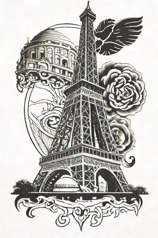 Amsterdam Shiel Eiffel Tower Inside Roman Coloseum