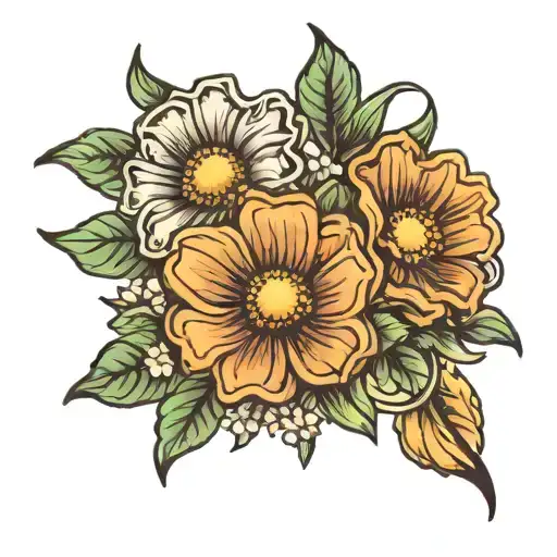 Walk By Faith With Daisy Flowers Intertwined