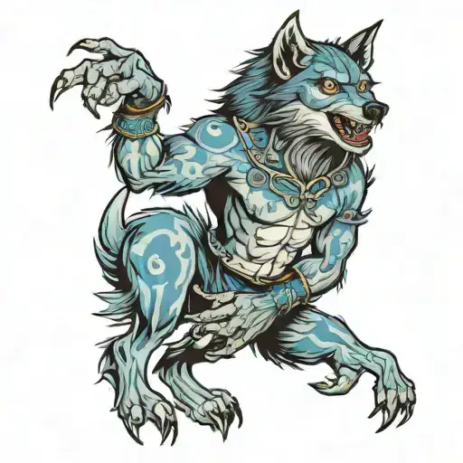 Werewolf With Blue Moon
