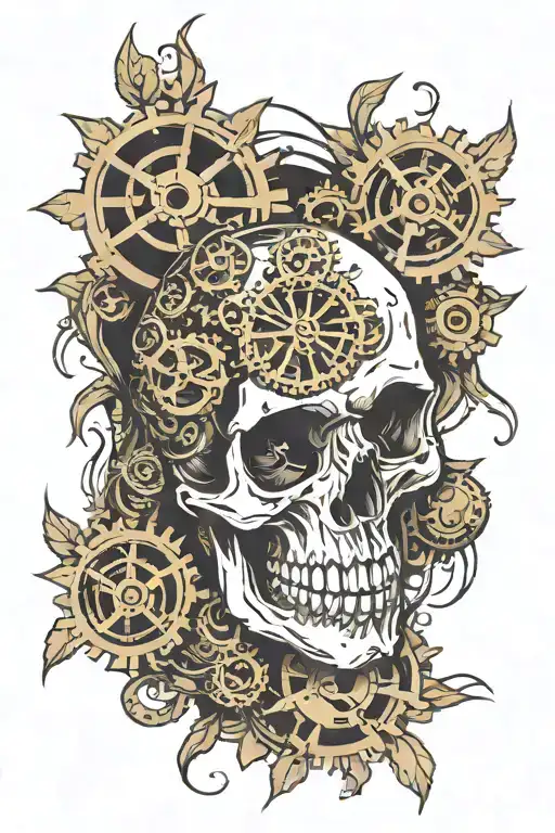 Skull With Gears