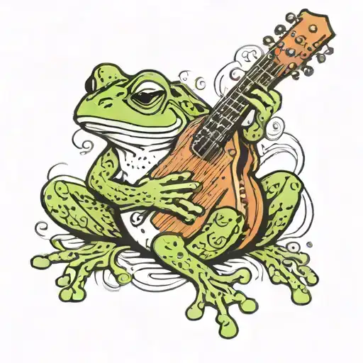 Frog With Spanish Guitar