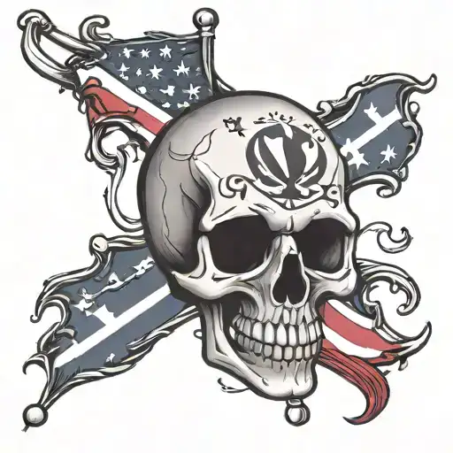 Skull And Cross Bones Flag Dia