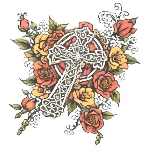 Rosary With Flowers Full Sleeve