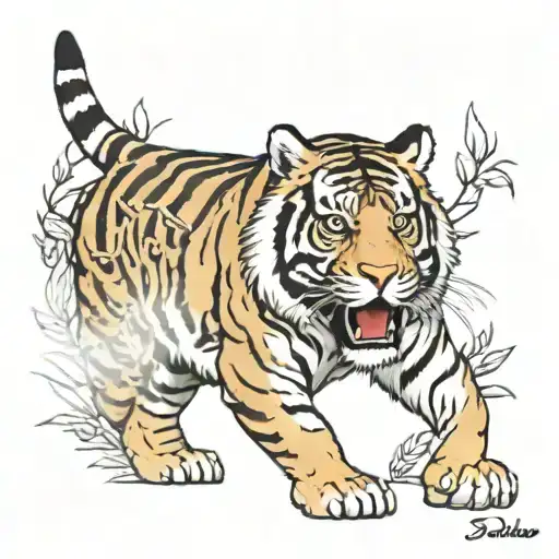 Tiger Jungle Theme Sleeve