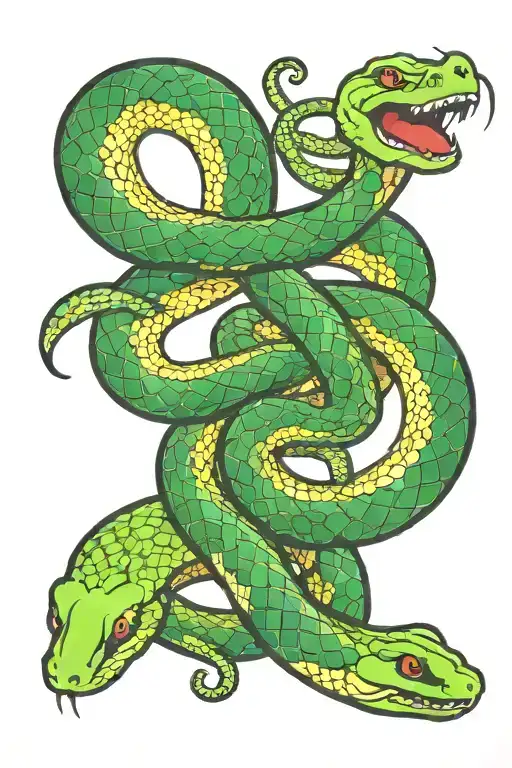 Snake Has Its Own Tail Infinity Green