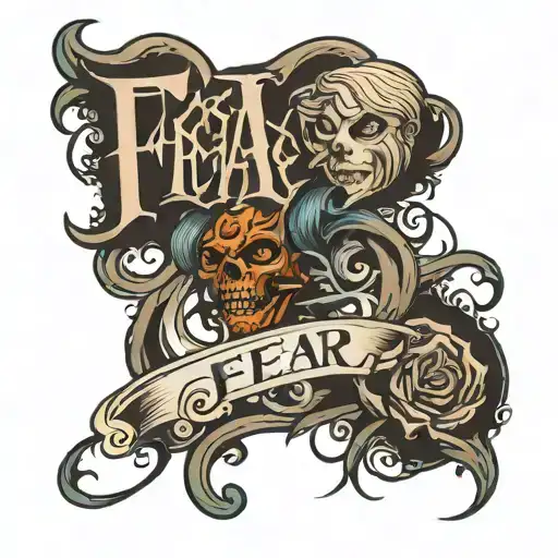 The Word Fear On The Back