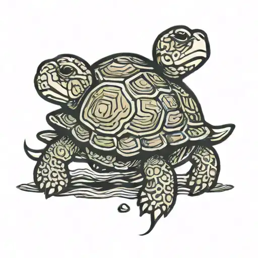 Turtle Walking In Peanut Butter