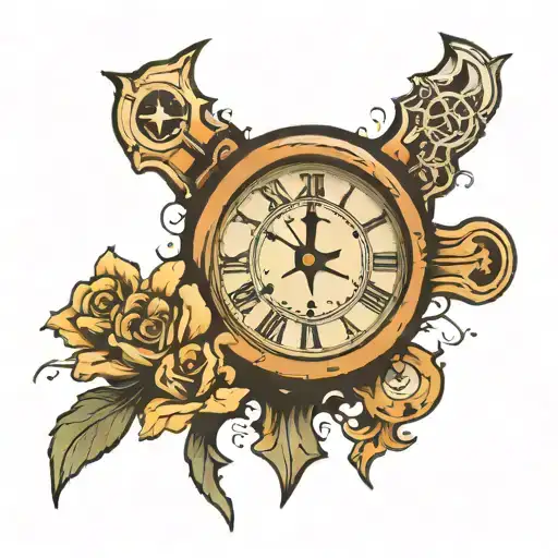 Broken Clock With Cross Under It