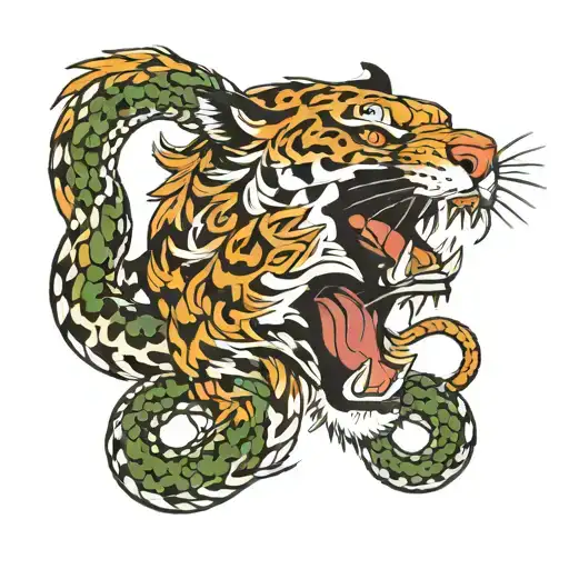 Snake Tiger Surrounded