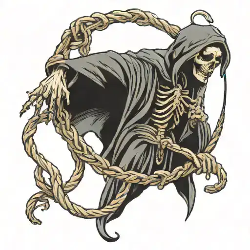Grim Reaper Holding Noose