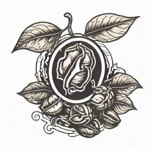 Minimalistic Tattoo Coffee Bean