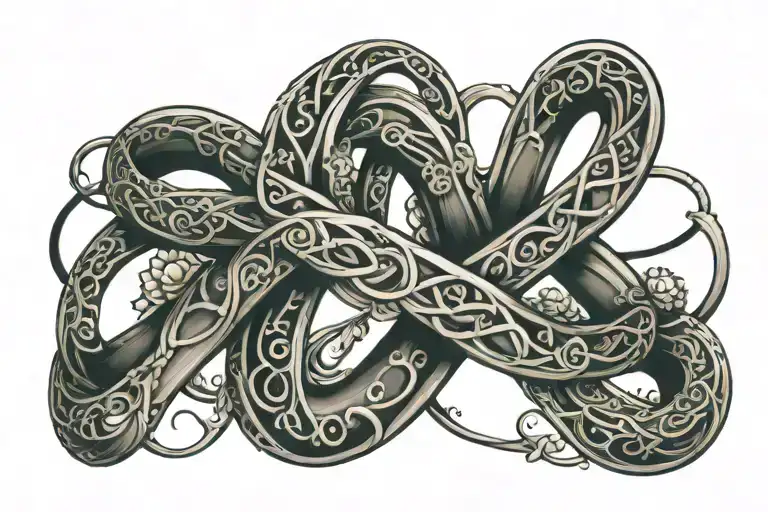 Infinity Symbol Intertwined With Kids Names Intertwined