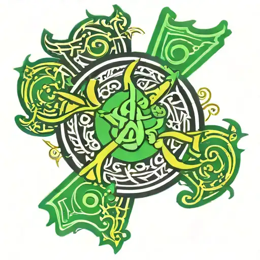 Csgo Ct Symbol Merged T Symbol Surrounded Green Paint