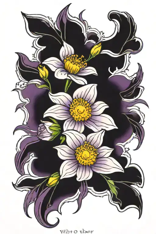 Violet Daisy Cosmos Narcissus Flower