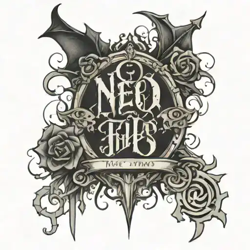 Word Interlude With A Gothic Font And Shattered Effect