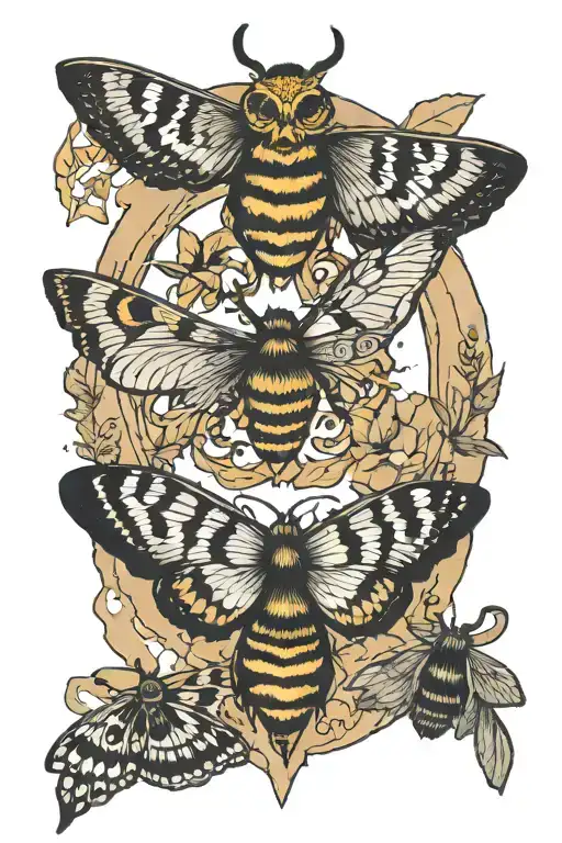 Emperor And Moth Tarot Card