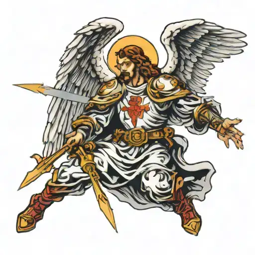 Christian Crusader Man Angel