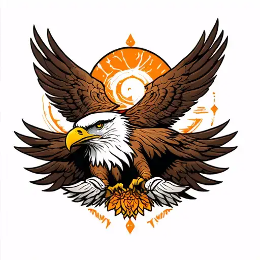 Spiritual Old School Eagle