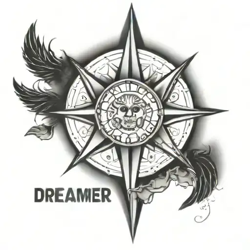Dreamer With Like Rays Coming To Make The Word Dreamer Pop