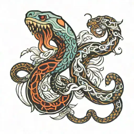 Kidneys With Snake Intertwined