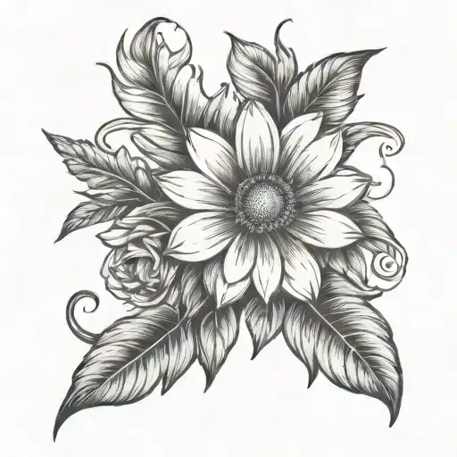 Gerbera And Zodiac Sign Sagittarius Arrow