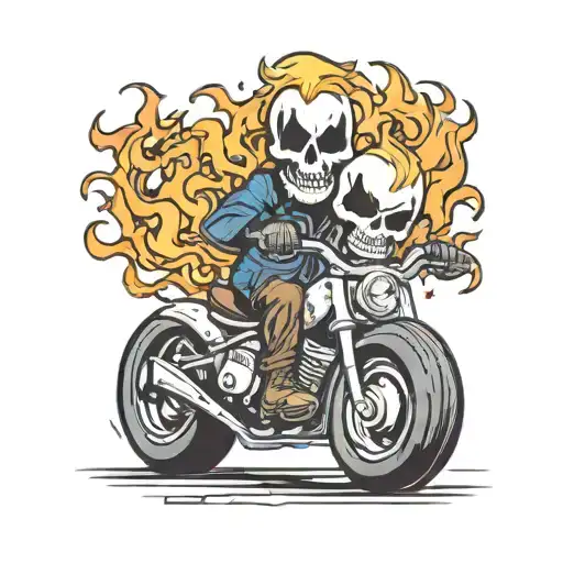 Baby Ghost Rider Doing A Wheelie