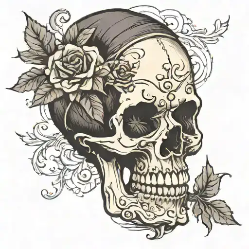 Dark Female Skull