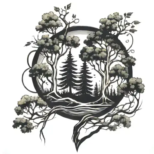 Trees And Black Bands