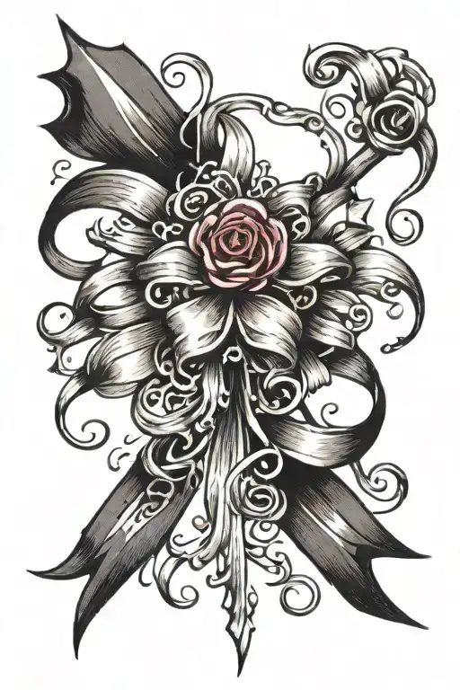 Piercing With Ribbon Emo