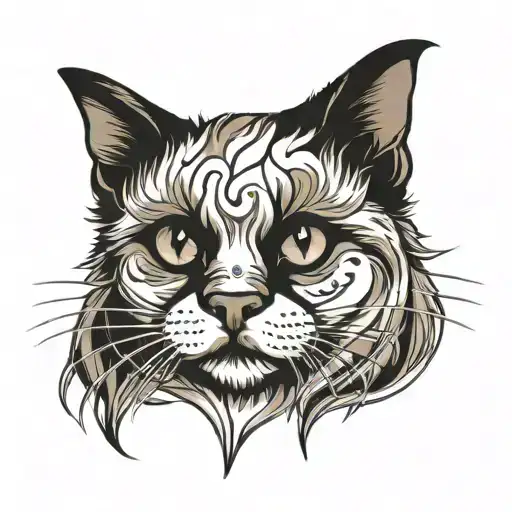 Fluffy Seal Point Cat Sitting