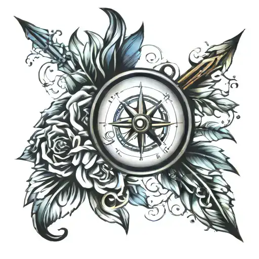 Forearm With A Compass