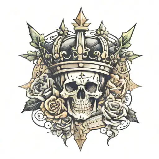 Saint And Crown Made Of Money