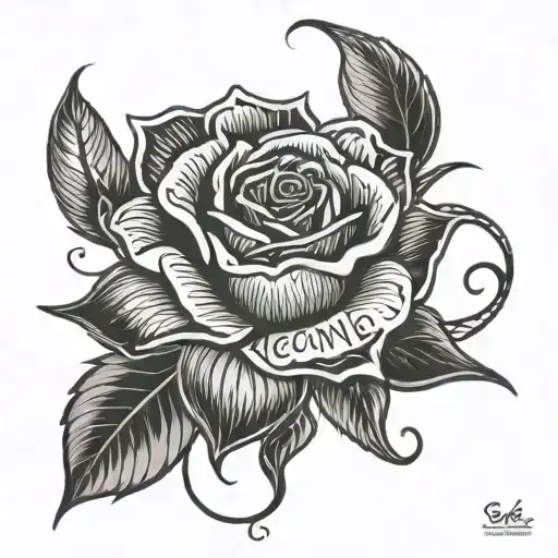 Rose With Script In It