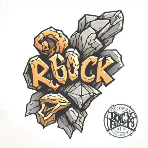 The Word Rock Carved Out Of Rock