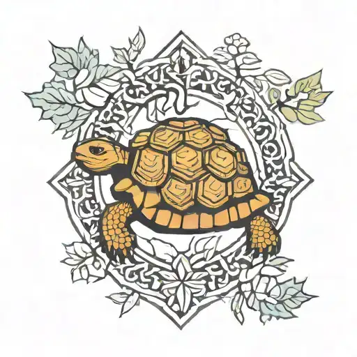 Tortoise Geo Pattern Oak Tree