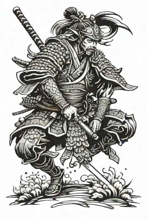 Samurai Warrior Surrounded