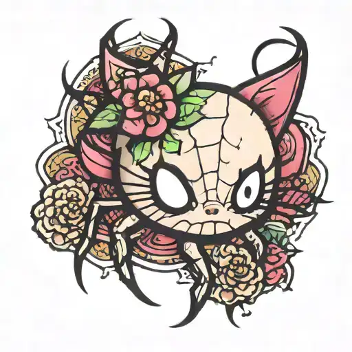 Spider Hello Kitty Tatto Idea Style Y2k