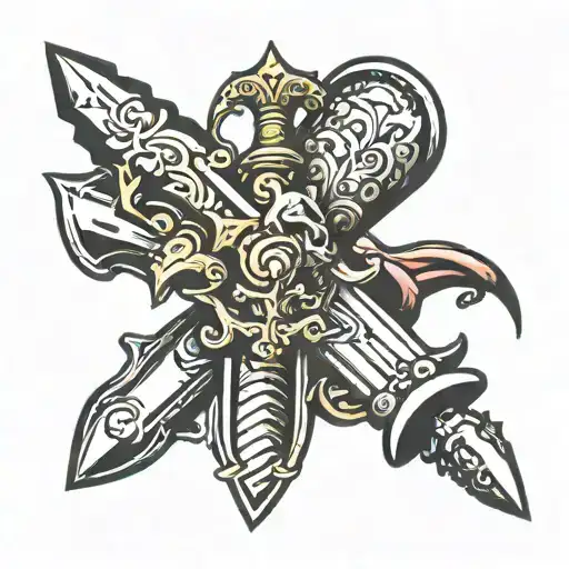 Hand Holding A Dagger