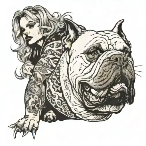 Xxl American Bully With Gangster Woman Owner