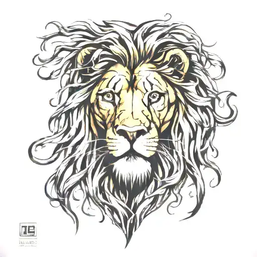 Lion With Roots For Mane Made