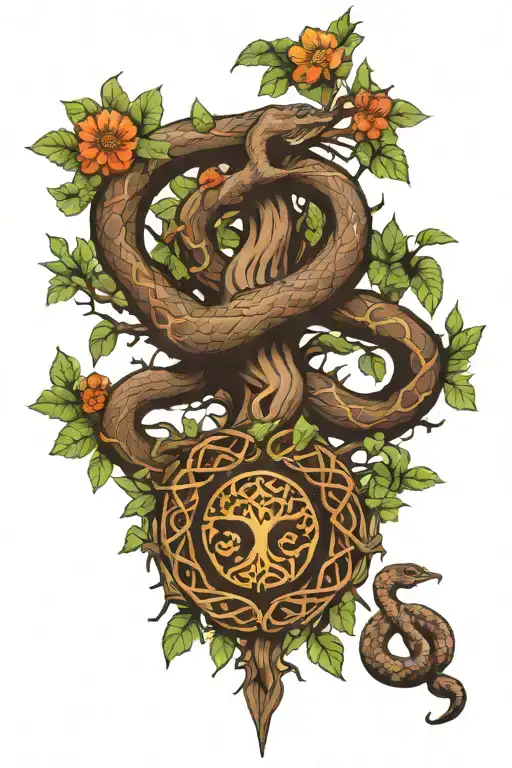 Yggdrasil With Snake