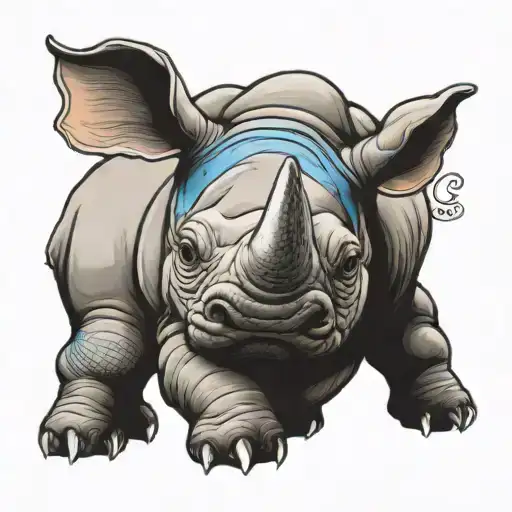Baby Rhino Blue Eyes