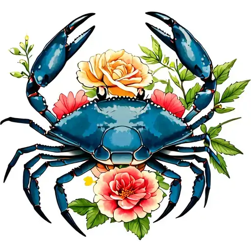 Crab Rose And Honeysuckle Flowers