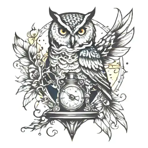 Owl And Hour Glass Shards